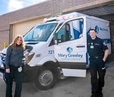 A Better Ambulance Thumbnail - Mary Greeley EMS employees pictured a new Mary Greeley Ambulance